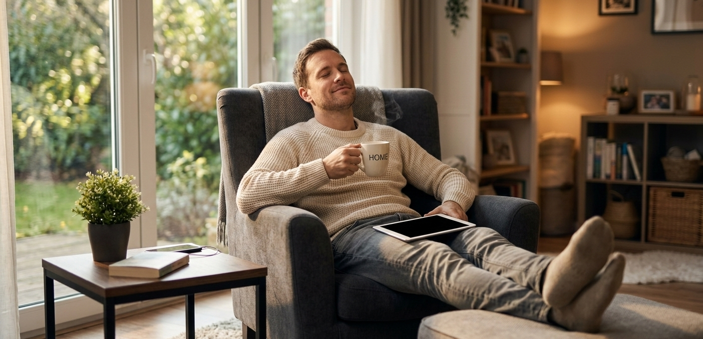 Viegli un bez uztraukuma ilustrācija