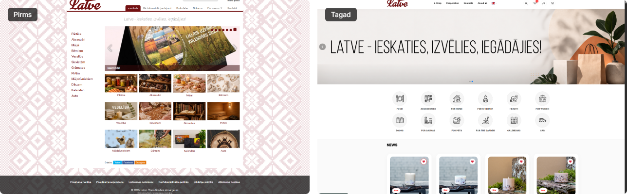 Latve.lv e-veikala paraugs